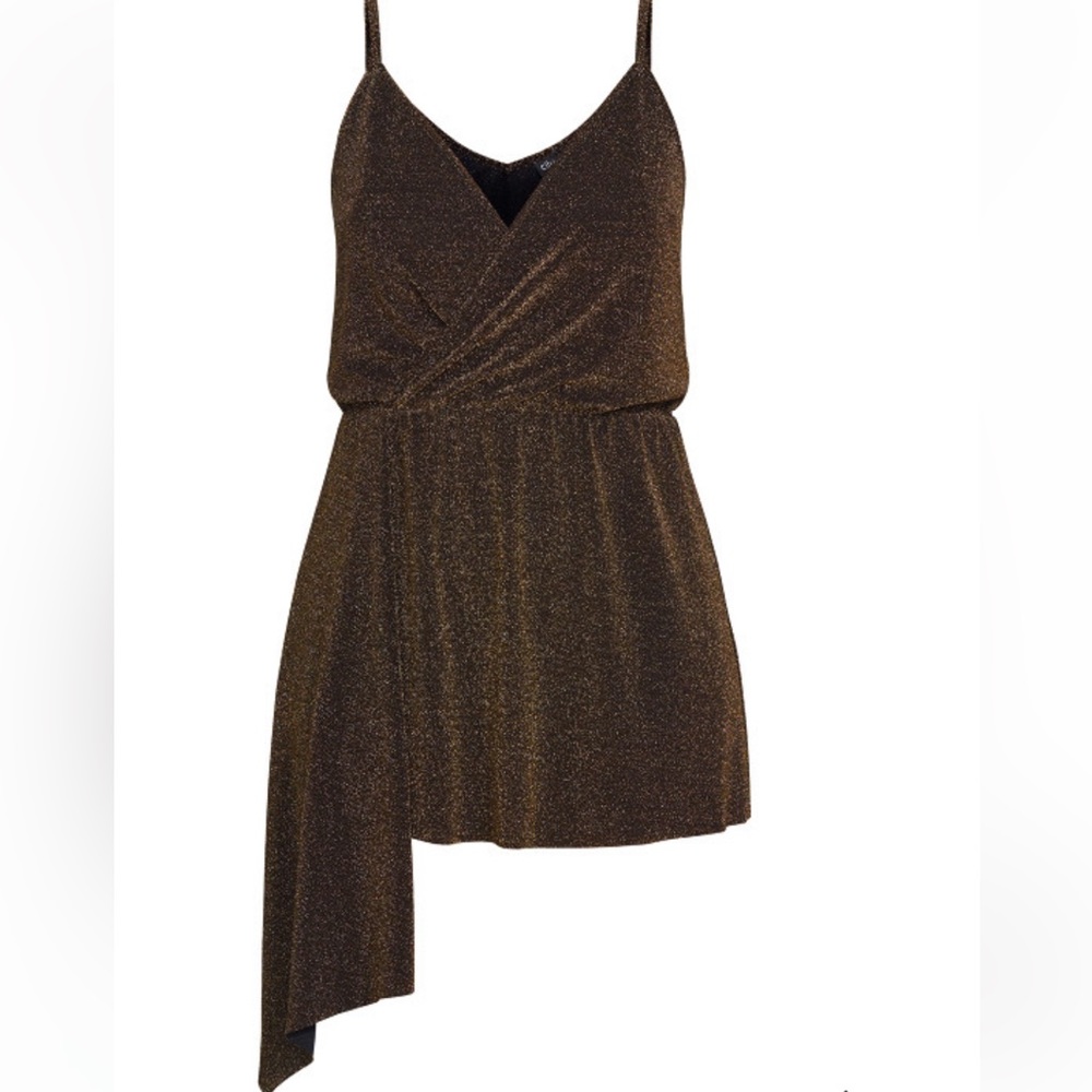 CITY CHIC Asymmetric Glitz Top